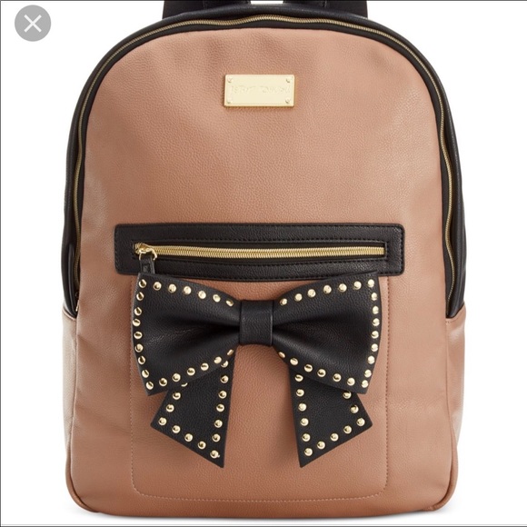 Betsey Johnson Handbags - Betsey Johnson XL  Studded Bow Backpack